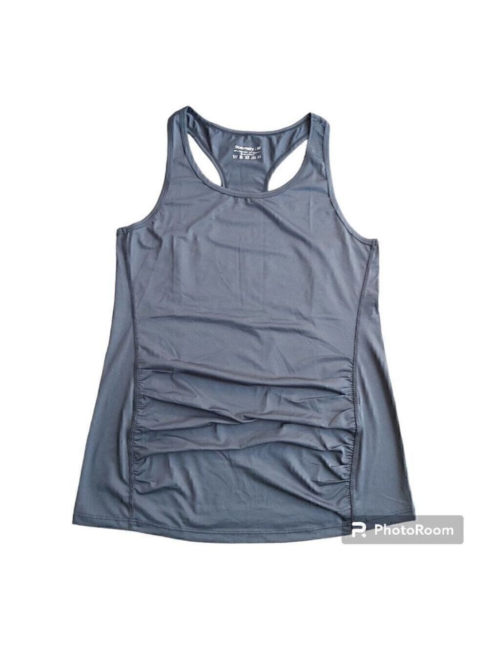 Maternity Racer Back Tank - Size Medium in Comfortable Polyester/Spandex Blend
